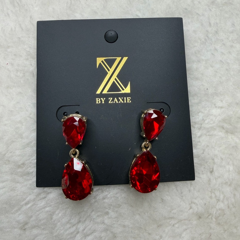 Red Teardrop Earrings